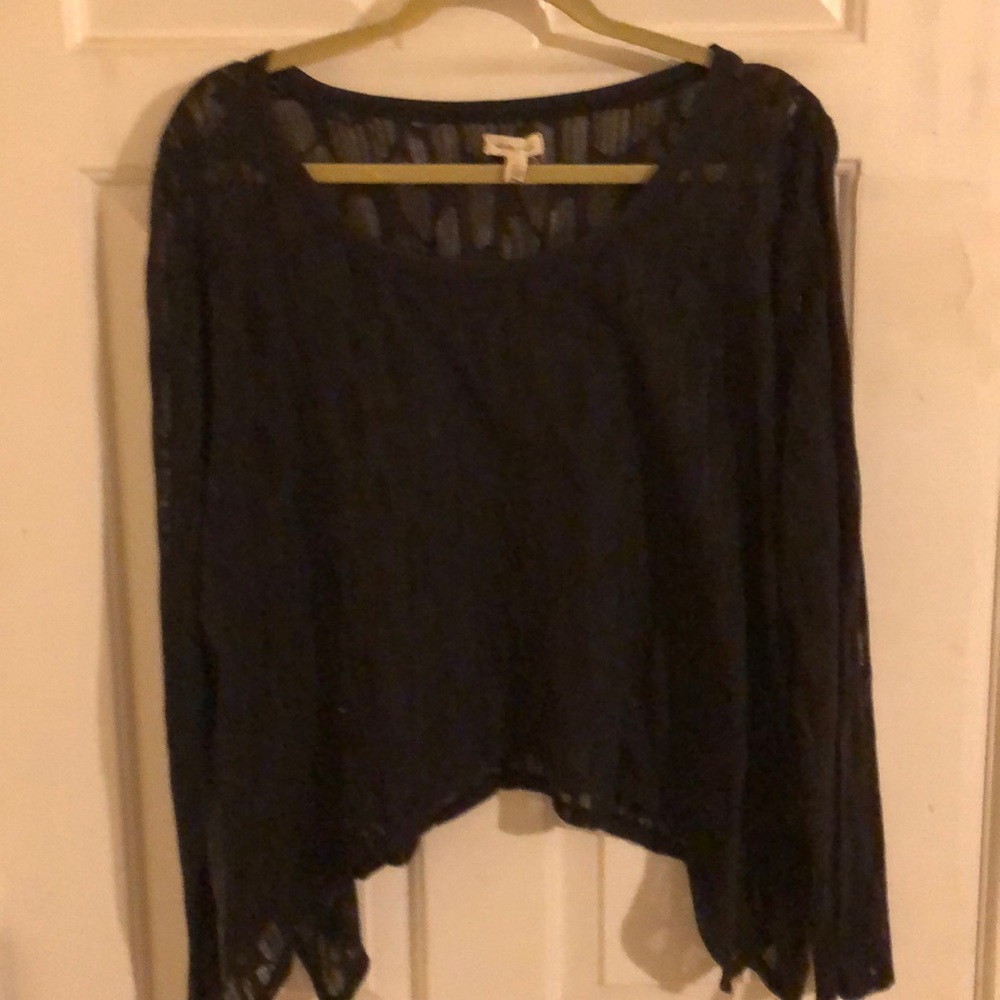 Black long sleeve top